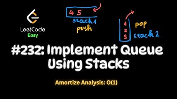 Implement Queue Using Stacks - Amortized Analysis - Python - LeetCode 232