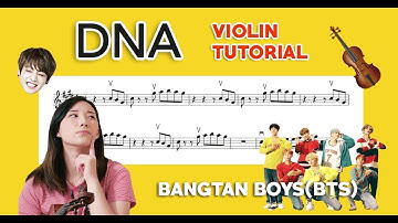 "DNA" BTS (방탄소년단) EASY VIOLIN TUTORIAL