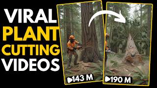 How To Create VIRAL AI Plant Cutting Videos for FREE (New Viral Niche)