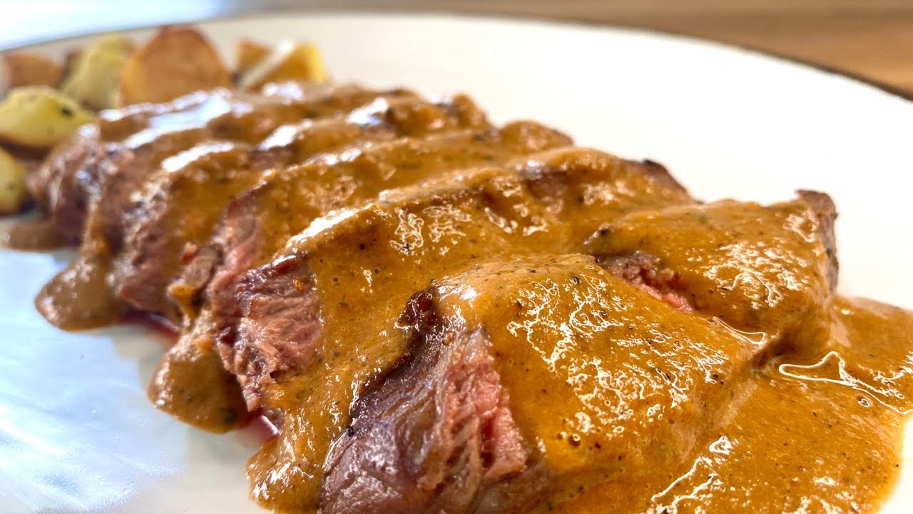 Salsa a la pimienta con filete fácil y rico / Yuhui YouTube