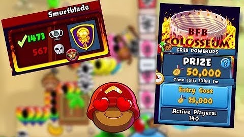 Bloons TD Battles - Playing Smurfblade In BFB COLOSSEUM!