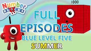 @Numberblocks- #SummerLearning | Blue Level Five | Full Episodes 4-5