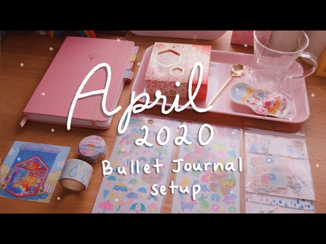 April 2020 Bullet Journal Setup (Rain & Flowers Theme) ☔️  | Rainbowholic