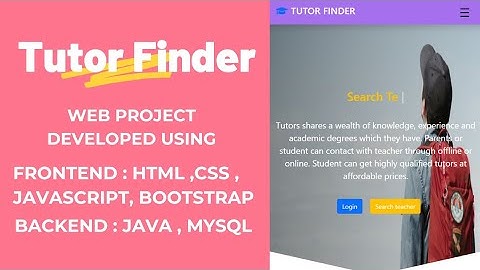 Tutor finder | Responsive Website