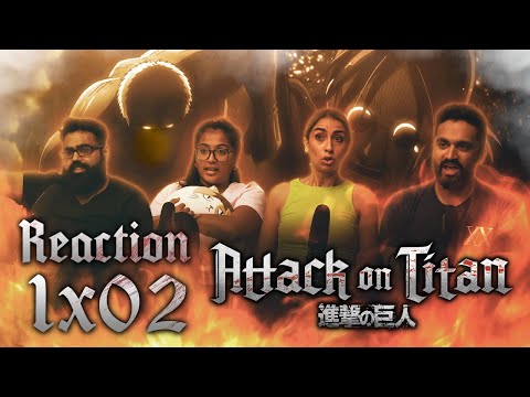 Attack on Titan DUB - 1x2 That Day The Fall of Shiganshina Part 2 - Group Reaction