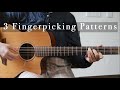 3 simple fingerpicking patterns for beginners  guitar lesson