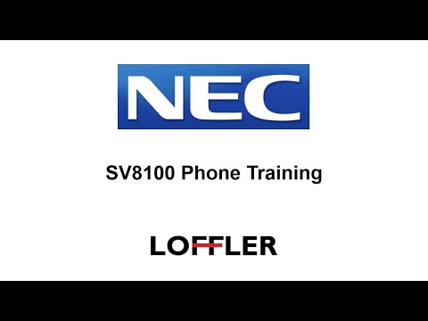 NEC SV8100 Phone Training