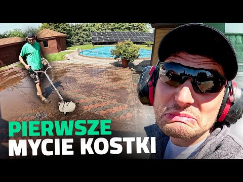 ZACZYNAMY SEZON! Mycie kostki brukowej, jak usunąć mech z kostki myjką ciśnieniową? | DOMINIK MALUJE