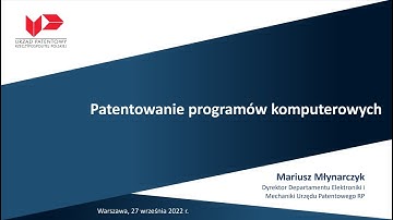 Patentowanie programów komputerowych - Mariusz Młynarczyk