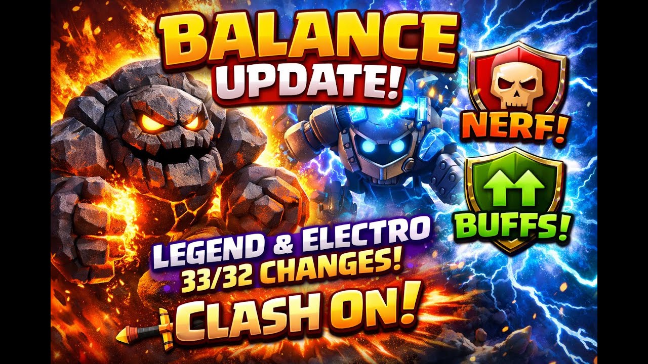 Clash of Clans Balance Update Explained 🔥 Buffs, Nerfs & Legend League Changes