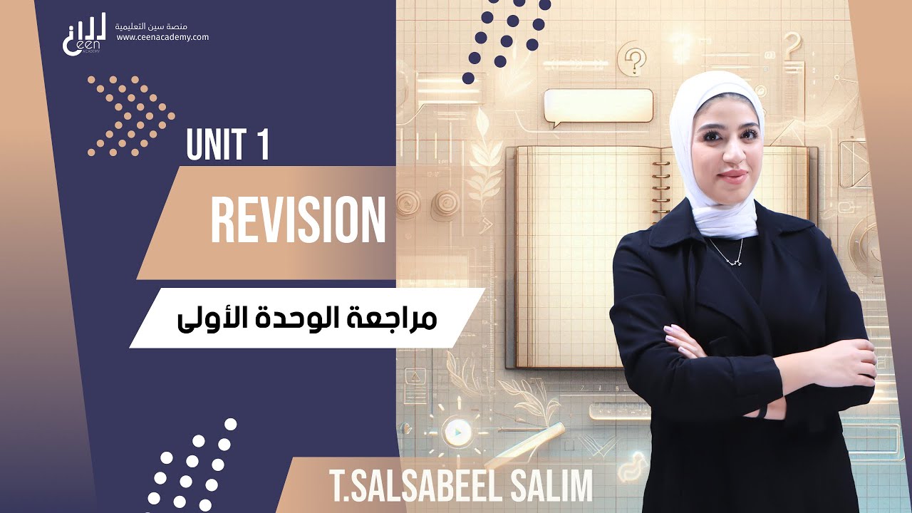 مراجعة الوحدة الاولى - منهاج اللغة الانجليزية- جيل 2008