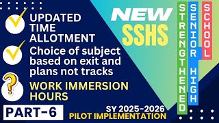 Part6-New Shs Curriculumnew Time Allotmentchoice Of Subjectsbased On Exitnewwork Immersion Hours