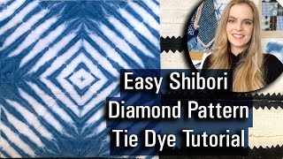 TIE DYE DIAMOND PATTERN SHIBORI FOLDING BEGINNER TUTORIAL| Onyx Art Studios