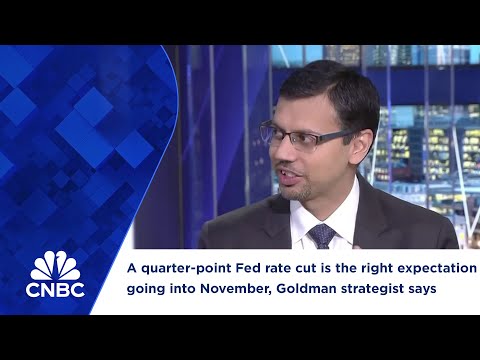 A quarter-point Fed rate cut is the right expectation going into November, Goldman strategist says Episode cover
