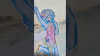 Macarena 🌊🏖️ft:#poppy #dandysworld #paperart #drawing