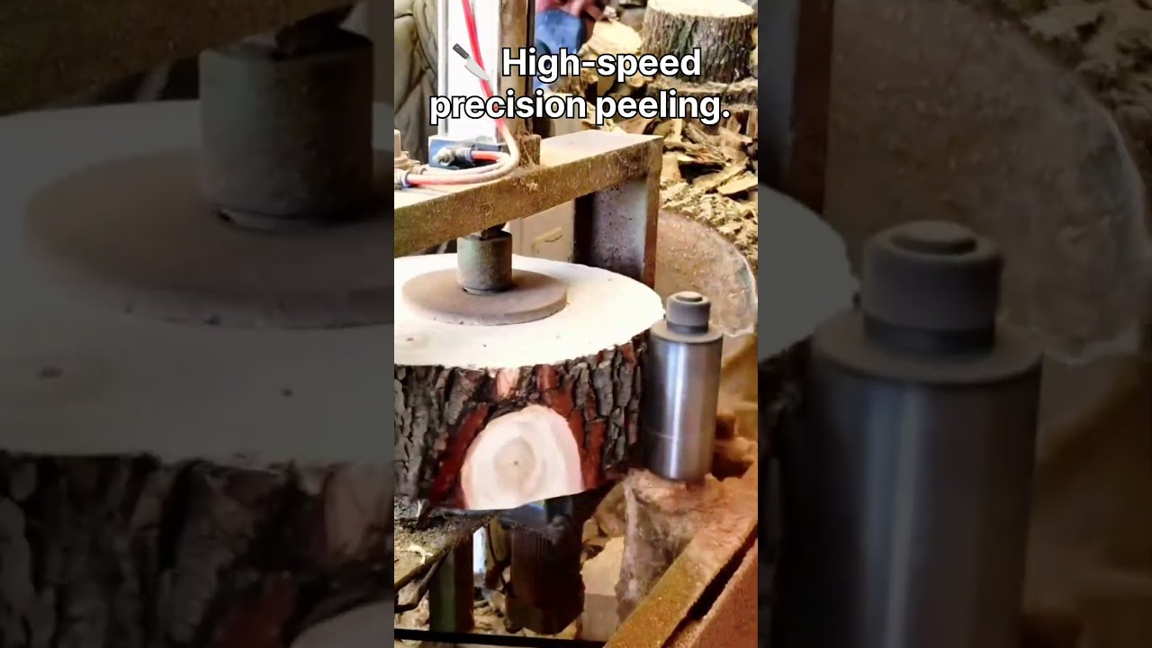 📐Mastering the Grain: High-Speed Wood Peeling 🪓🌀