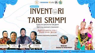 LIVE STREAMING DISEMINASI INVENTORI TARI SRIMPI KRATON SURAKARTA HADININGRAT