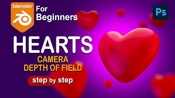 Blender Tutorial: Create a Simple Heart with Depth of Field and Photoshop Post-Processing #tutorial