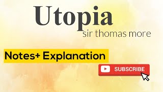 Utopia by sir thomas more|Malyalam Explanation