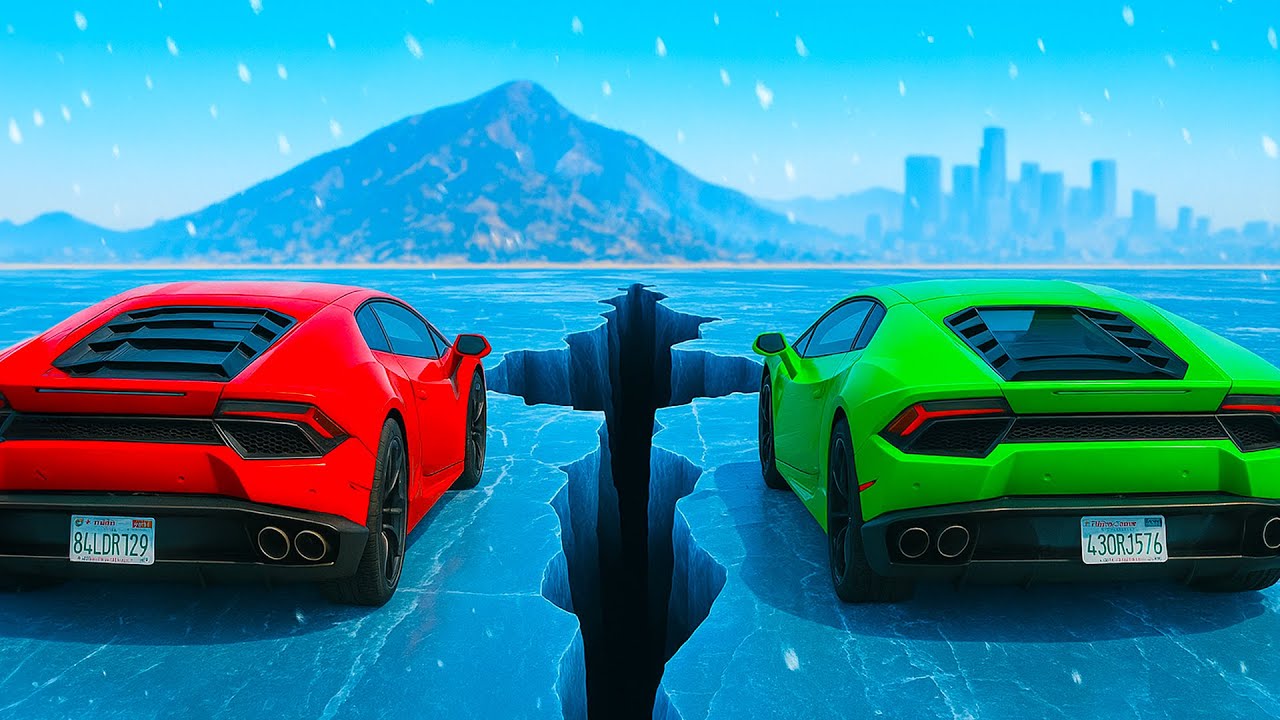 CURSA pe GHEATA cu MASINI alese prin SARITURA!