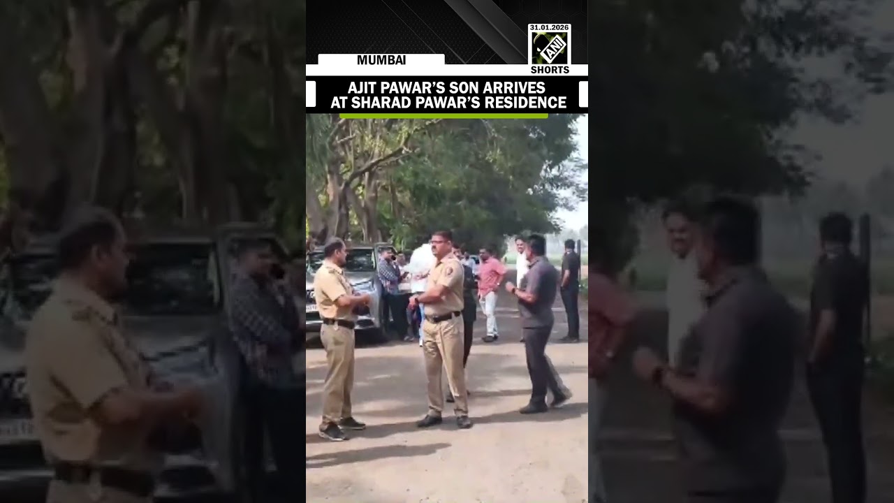 Сын покойного Аджита Павара, Парт Павар, прибыл в резиденцию лидера НКП-СКП Шарада Павара.