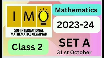 #FavFive |SOF IMO Class 2 | International Mathematics Olympiad Solved Paper 2023-24 Set A| #olympiad