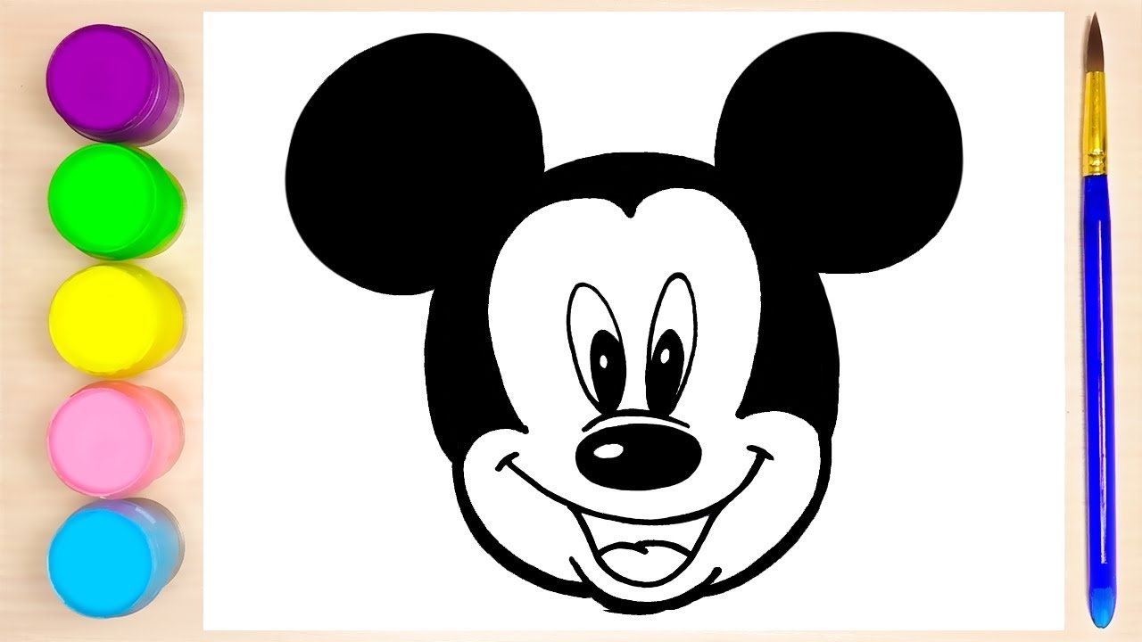 Mickey Mouse drawing, painting and colouring for kids, toodles ideas ...