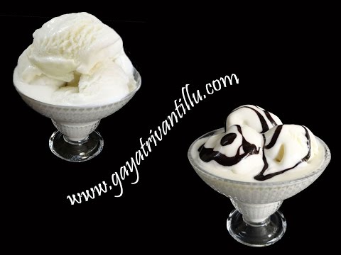 Vanilla Ice Cream – Andhra Recipes Telugu Vantalu Indian Cuisine Homemade Food
