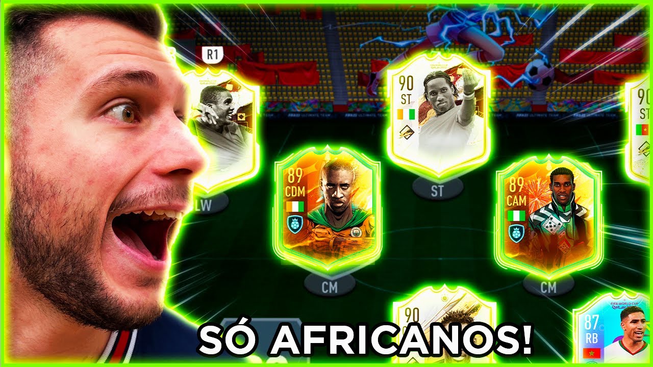 MONTEI UM TIME SÓ COM JOGADORES AFRICANOS!!! ME SURPREENDI DEMAIS COM ELES!!! FIFA 23 - UT
