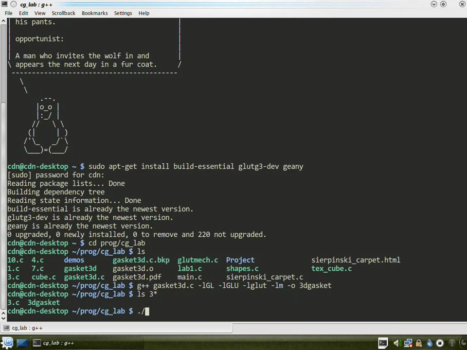 installez opengl sur ubuntu