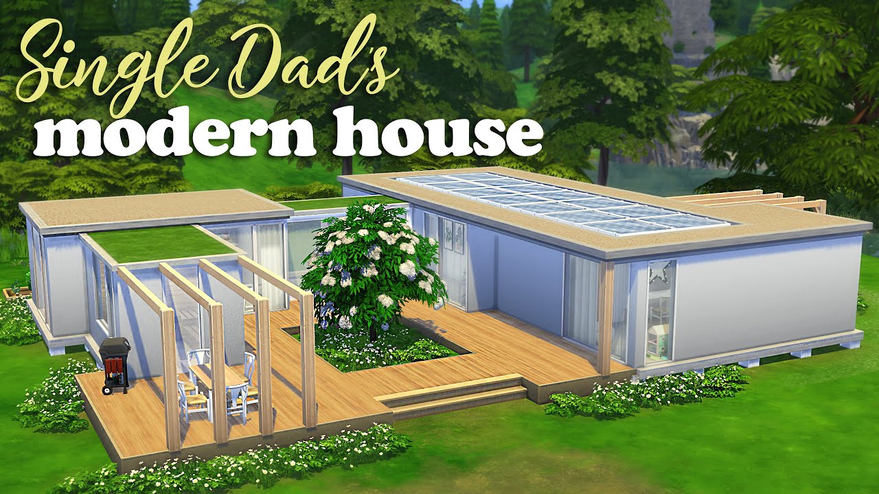 Modern Single Dad's Home | Stop Motion build | The Sims 4 | NO CC - YouTube
