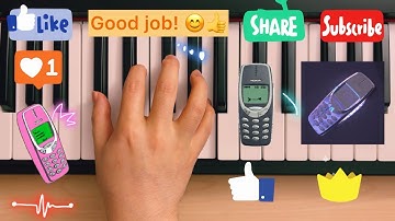 How to play Nokia Ringtone Tune step by step easy piano tutorial (with the right hand)