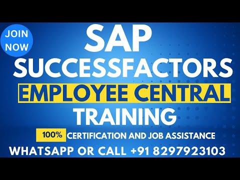 SAP Successfactors Employee Central Training Online Videos 1 Call: +91-8297923103