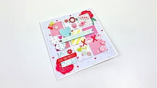 Easy Valentine&#39;s Day Card Layout Idea