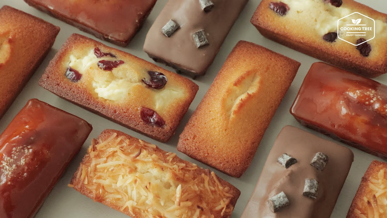 Рецепт 4 вкусов Финансье (шоколад, карамель, клюквенный сливочный сыр, кокос)