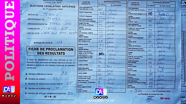 Législatives2024 / les premières tendances des résultats ... Pastef Rafle TOUT