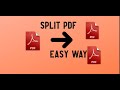 How to split a PDF document into multiple files | Splitting PDF Pages | Split one PDF into two files