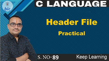 C Language - 89 Header File Practical