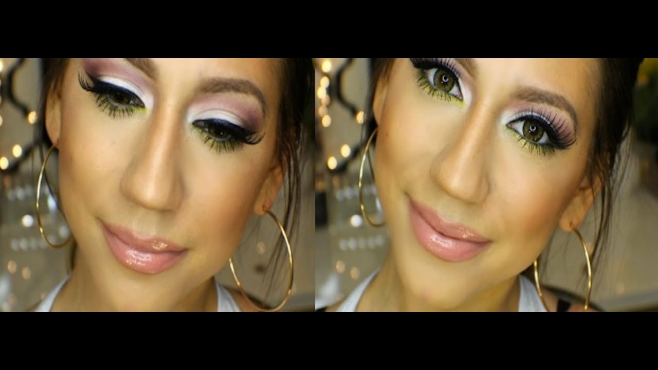 Summer Makeup: Watermelon Inspired Eyes! ( +Full Face ) - YouTube