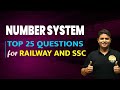 NUMBER SYSTEM BEST QUESTIONS FOR  RAILWAY &amp; SSC EXAM #ntpc #rpfconstable #cgl2025