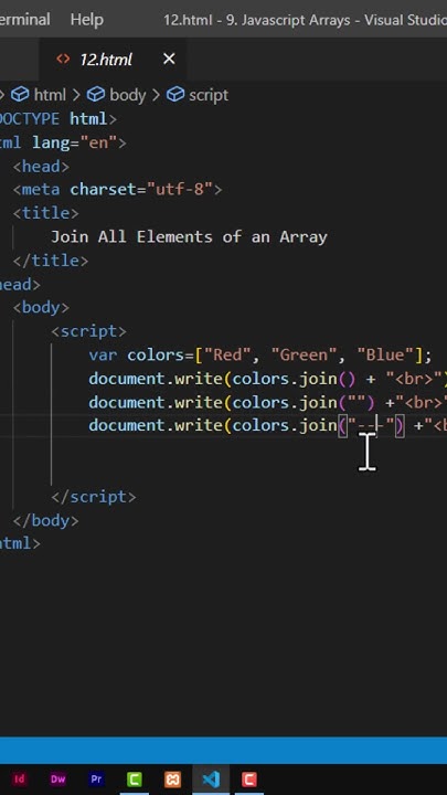 Join All Elements of an Array | #javascript #tutorial #coding # ...