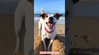 Happy dog 🐕❤️🥳 #funny #dog #cute #happyanimaldays #happy #animal #pet #aigenerated