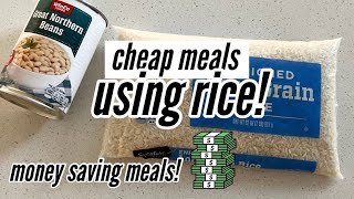 CHEAP MEALS WITH RICE! Healthy Low Budget Meal Ideas To Save Lots Of Money!