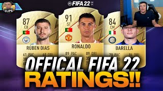 kurt reacts to the OFFICIAL FIFA 22 Ratings 🤬