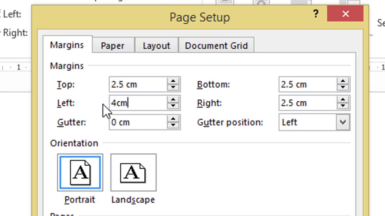 what is the margin of a research paper