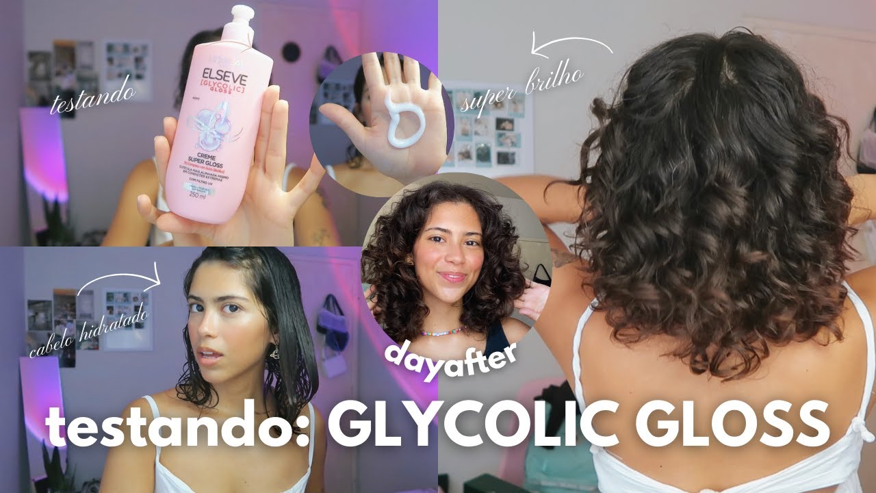 TESTEI O CREME MAIS FAMOSO DO TIKTOK! GLYCOLIC GLOSS cabelo ondulado✨