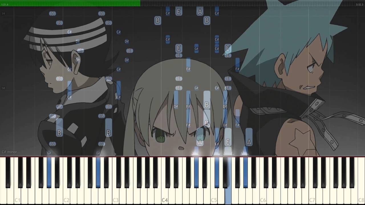 How to play Soul Eater OP 1 Piano Tutorial - Synthesia