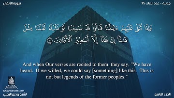 سورة الأنفال مترجمه بالانجليزية بصوت القارئ وديع اليمني Surah Al-Anfal Translated To English