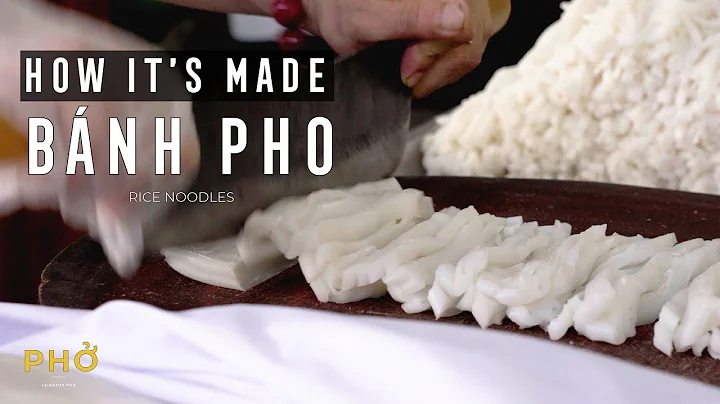 Rice noodles (Bánh Phở) made old school by hand in Vietnam