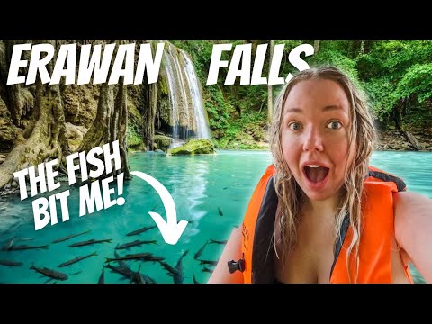 GETTING EATEN BY FISH at Erawan Falls in Thailand! 